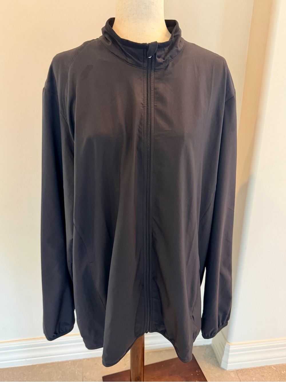 Adidas Golf Men’s XL Black Full Zip Lightweight Jacket Windbreaker